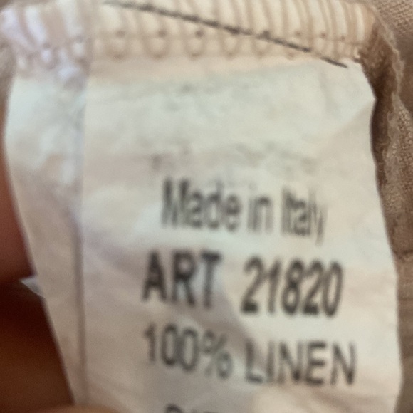 Valentina Naldi 100% Linen One Shoulder Tiered Maxi Dress Ruffle Trim Sz S - Picture 4 of 4